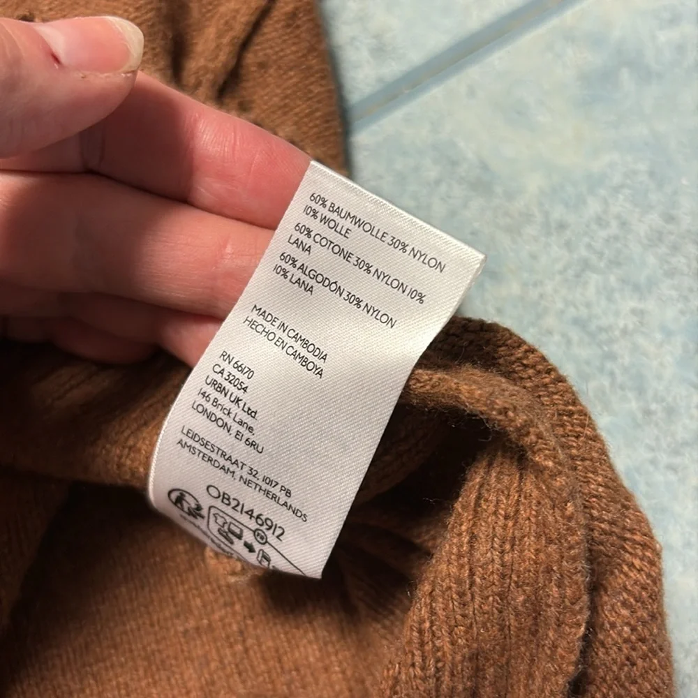 Maeve Relaxed V-Neck Sweater - Camel - Picture 6 of 6